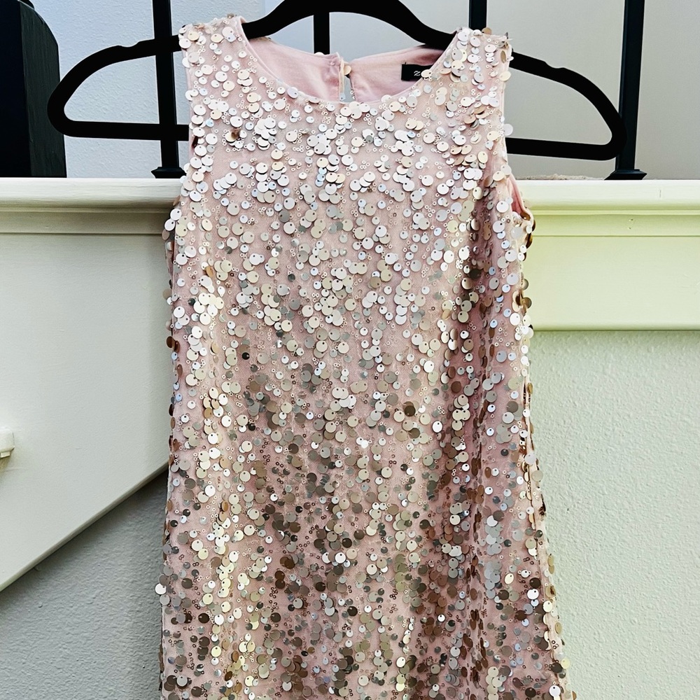 Zunie girls blush sequin dress size 7